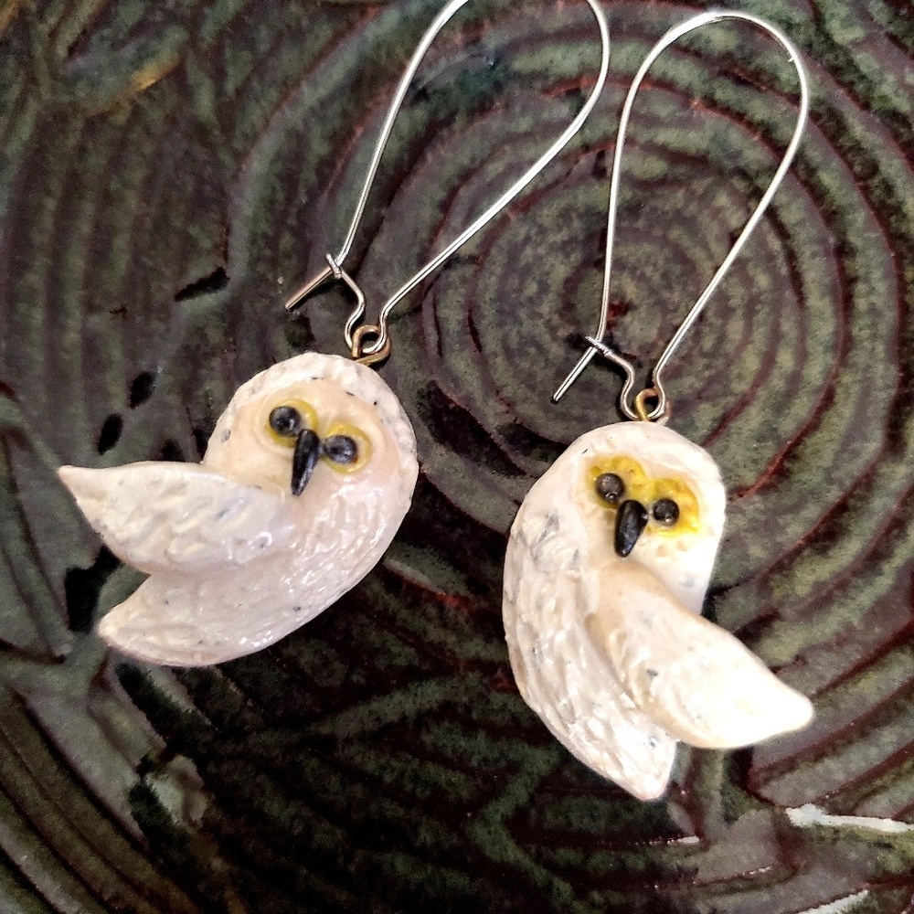 Snowy Owl Earrings
